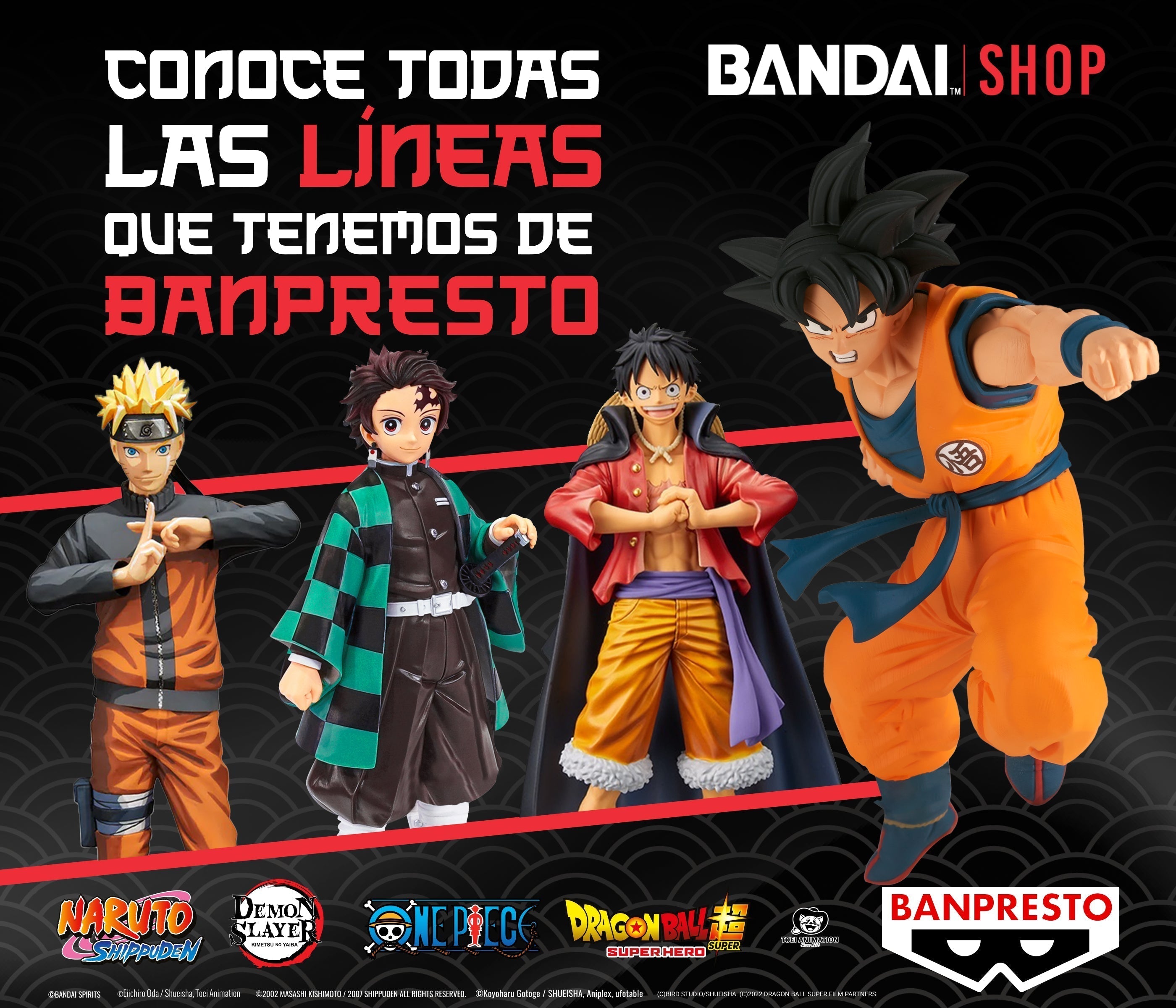 CONOCE TODAS LAS LÍNEAS QUE TENEMOS DE BANPRESTO Bandai SHOP